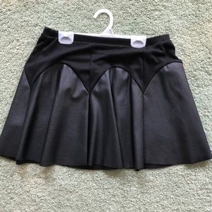 Circle skirt with leather trim!!!